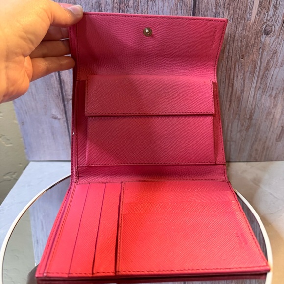 Prada Pink trifold Wallet Clutch with coin purse - Picture 8 of 13